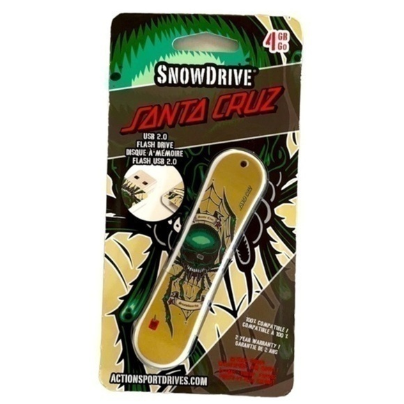 ACTION SPORTS DRIVES | SANTA CRUZ SNOWBOARDS USB 2.0 SNOWBOARD FLASH DR - Picture 1 of 4